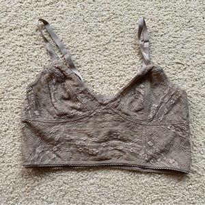 Free People Intimately Lace Bralette Size Small S Boho Green Feminine Bohemian